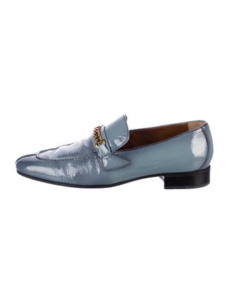 Tom Ford Patent Leather Chain-Link Accents Dress Loafers