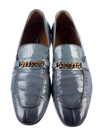 Tom Ford Patent Leather Chain-Link Accents Dress Loafers