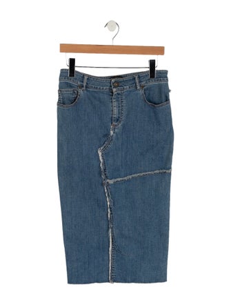 Tom Ford Raw-Edge Trim Knee-Length Skirt