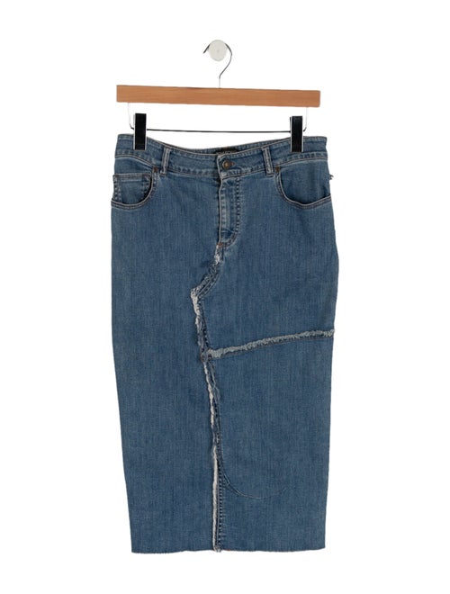 Tom Ford Raw-Edge Trim Knee-Length Skirt