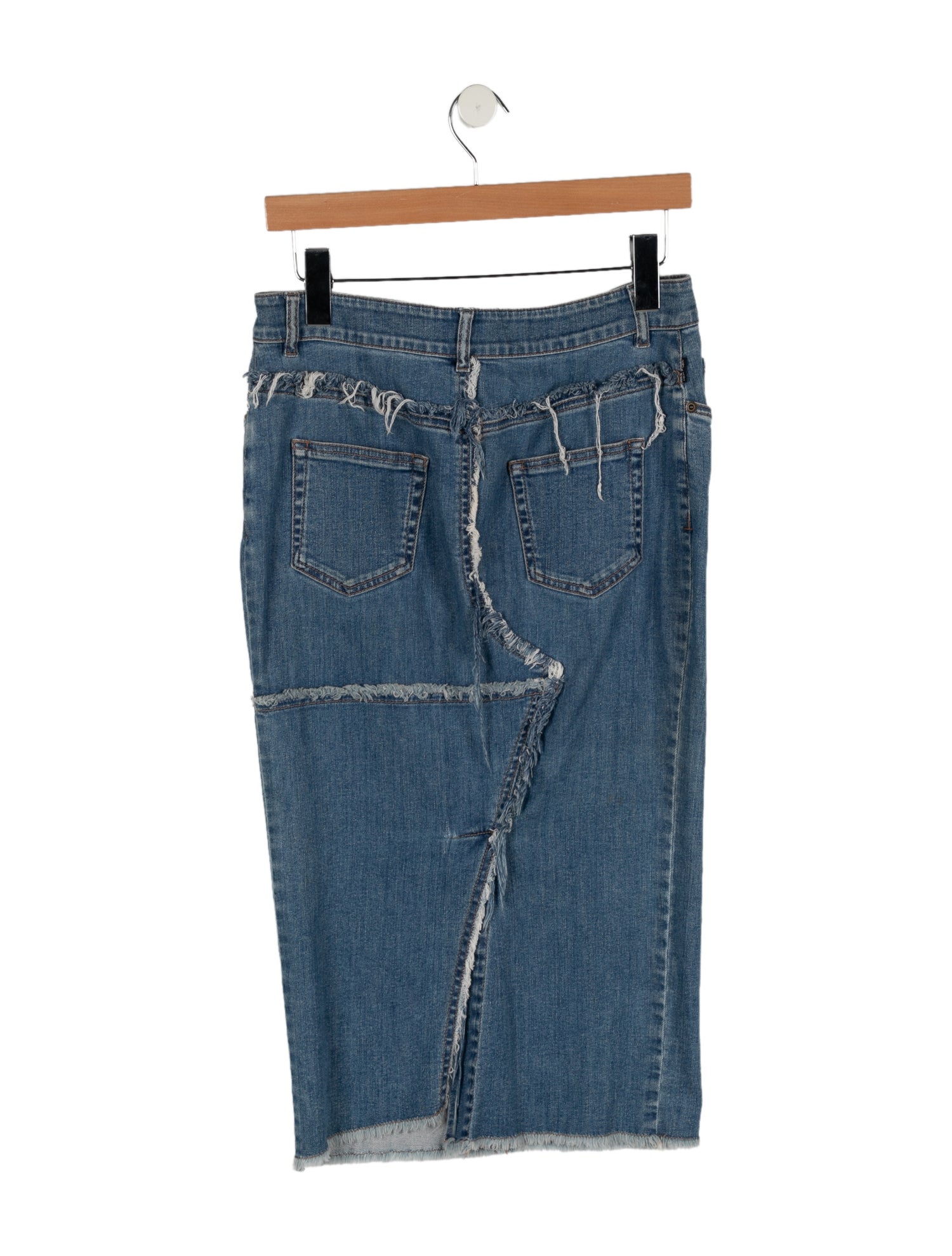 Tom Ford Raw-Edge Trim Knee-Length Skirt