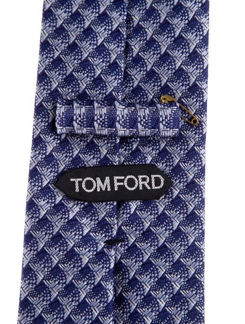 Tom Ford Silk Pattern Print Woven Tie