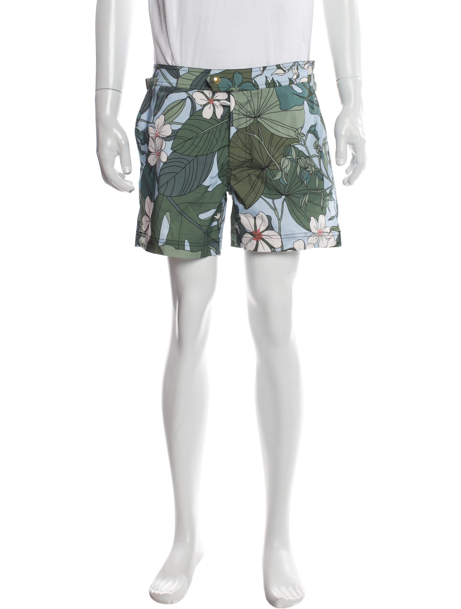Tom Ford Floral Print Swim Trunks w/ Tags