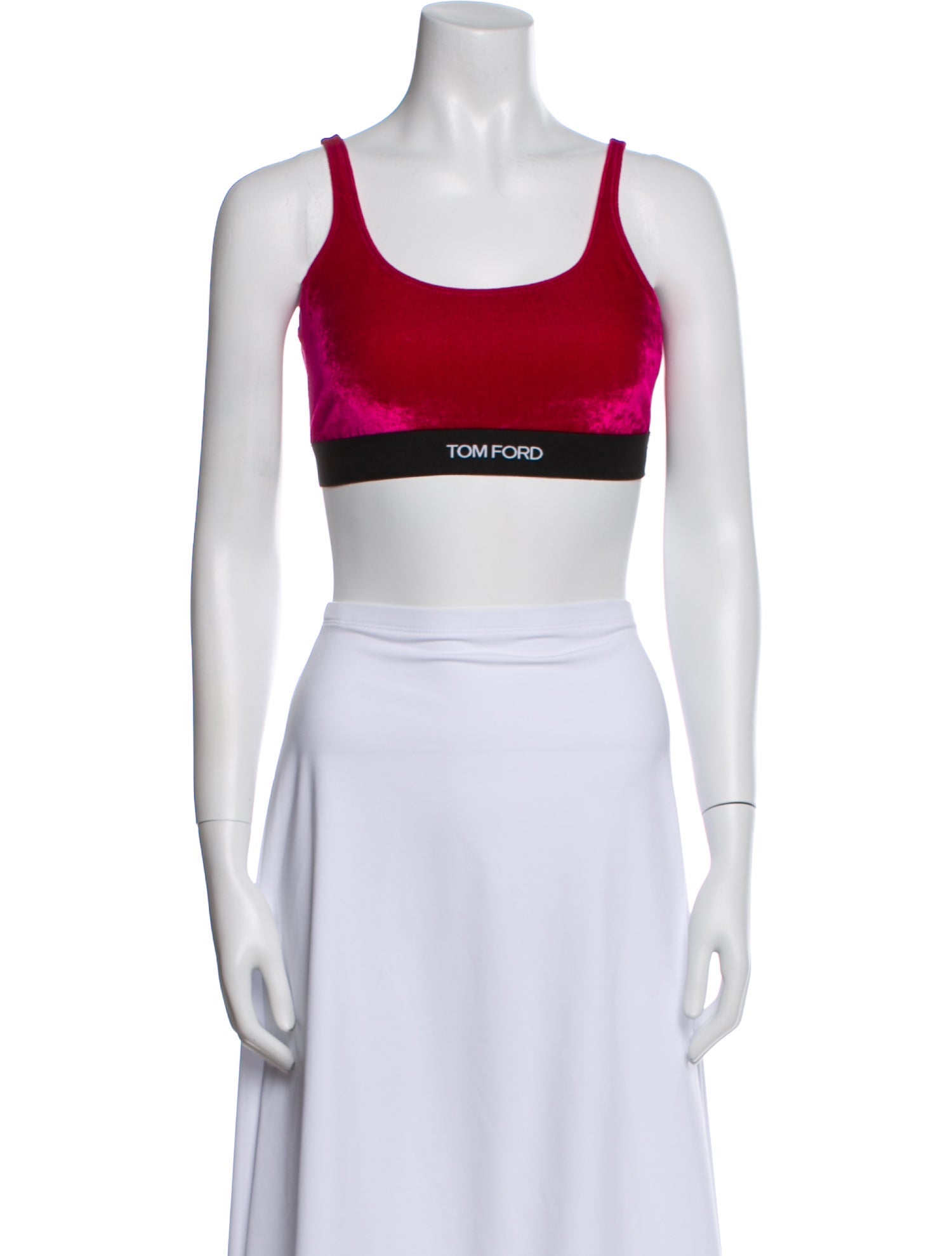 Tom Ford Velvet Graphic Print Crop Top