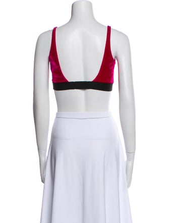 Tom Ford Velvet Graphic Print Crop Top