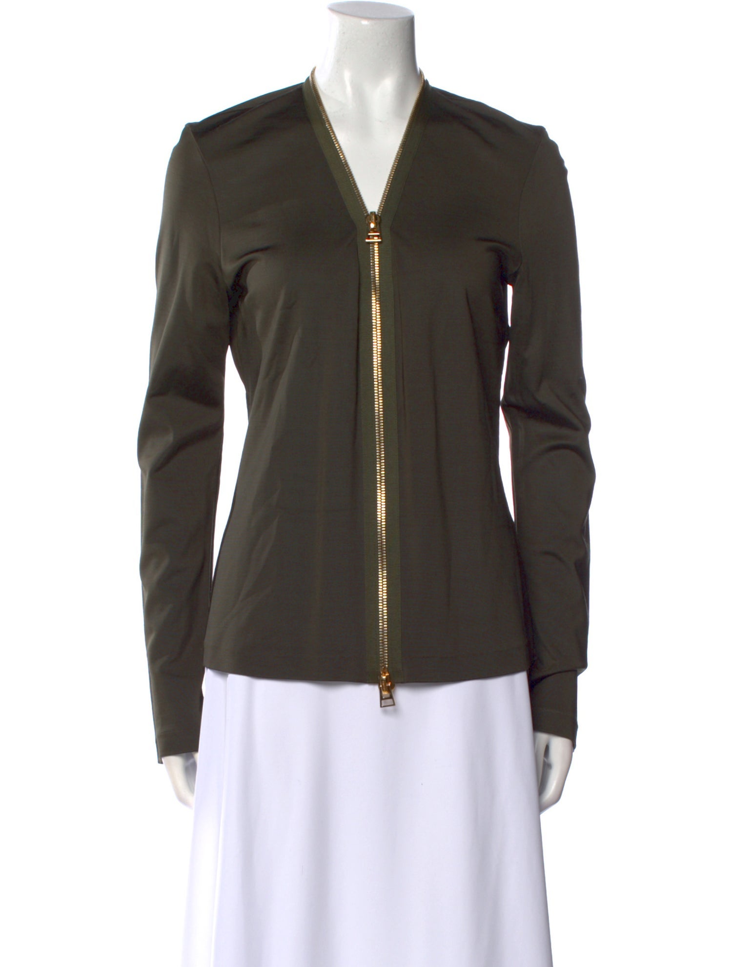 Tom Ford V-Neck Long Sleeve Blouse