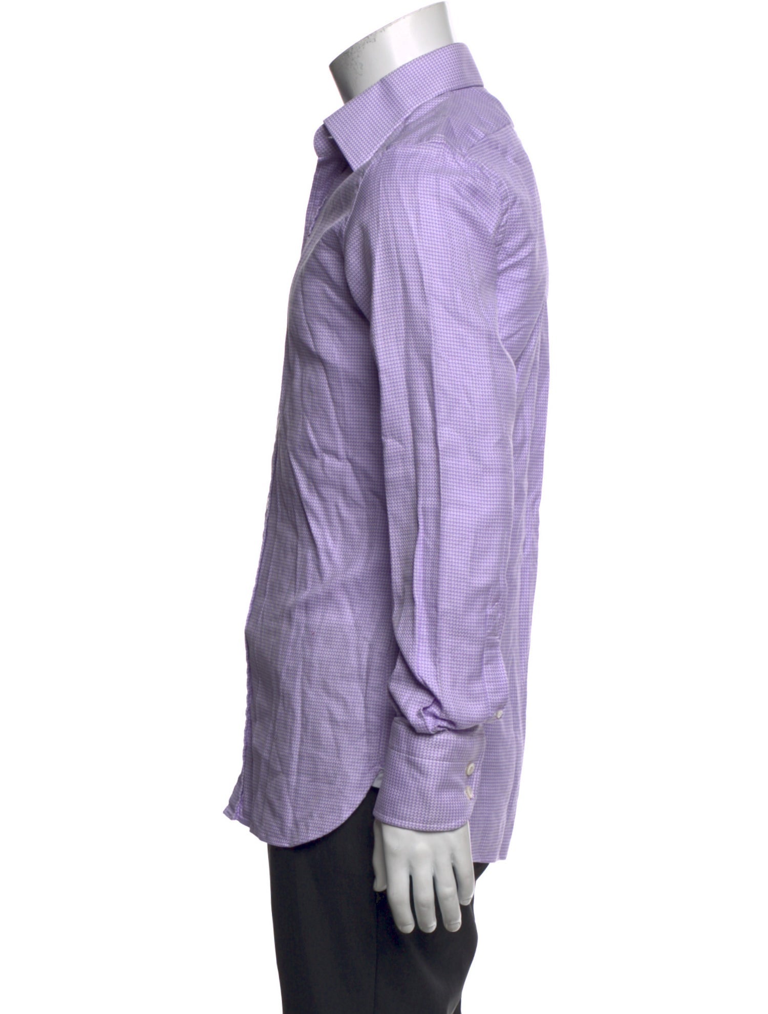 Tom Ford Plaid Print Long Sleeve Dress Shirt