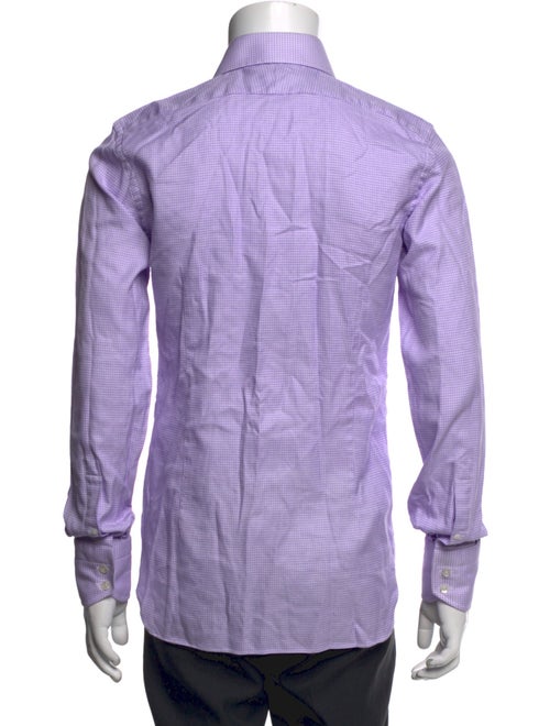 Tom Ford Plaid Print Long Sleeve Dress Shirt