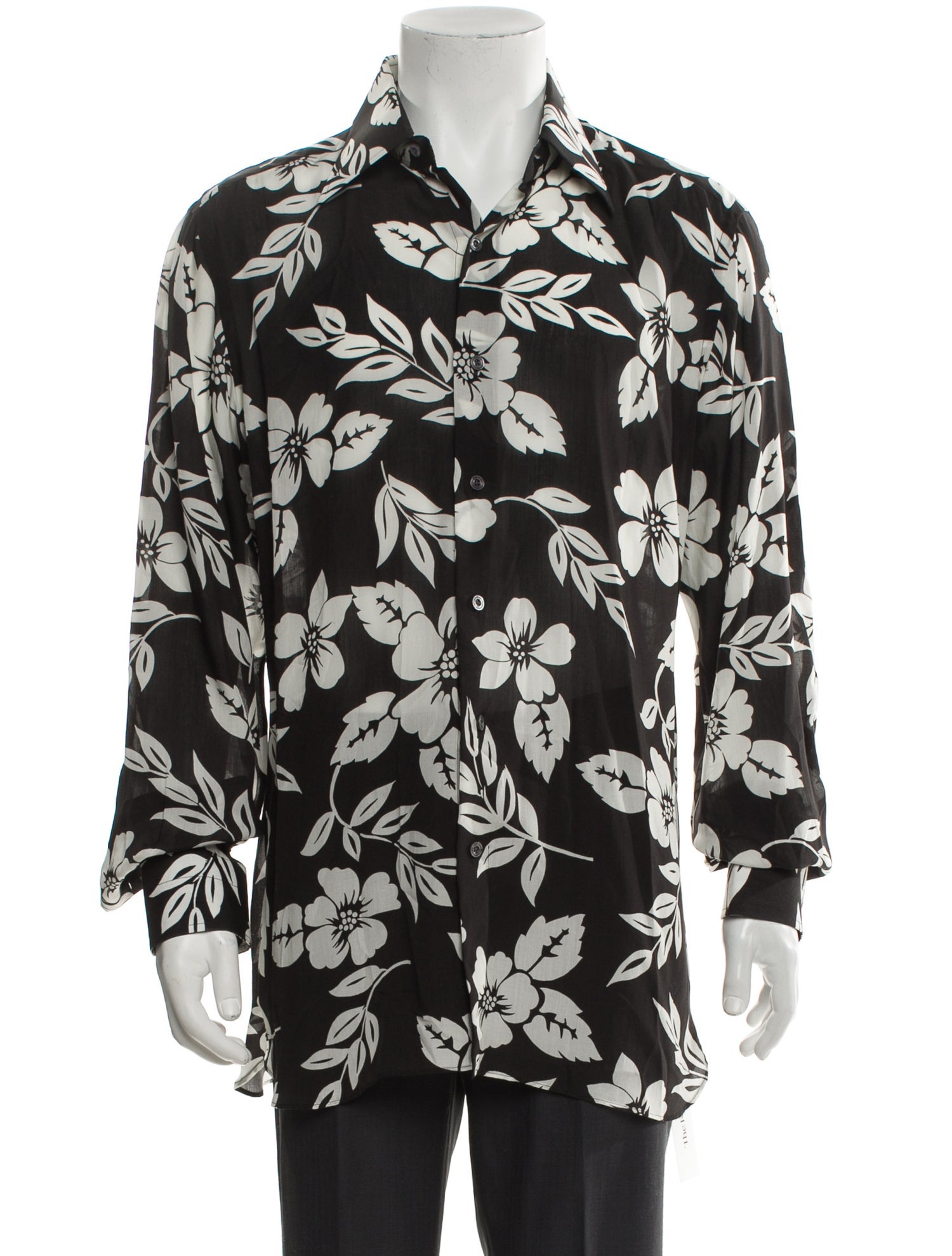 Tom Ford Floral Print Long Sleeve Shirt