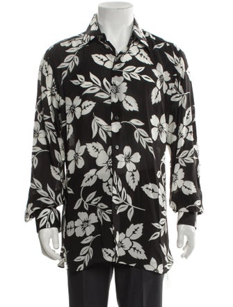 Tom Ford Floral Print Long Sleeve Shirt