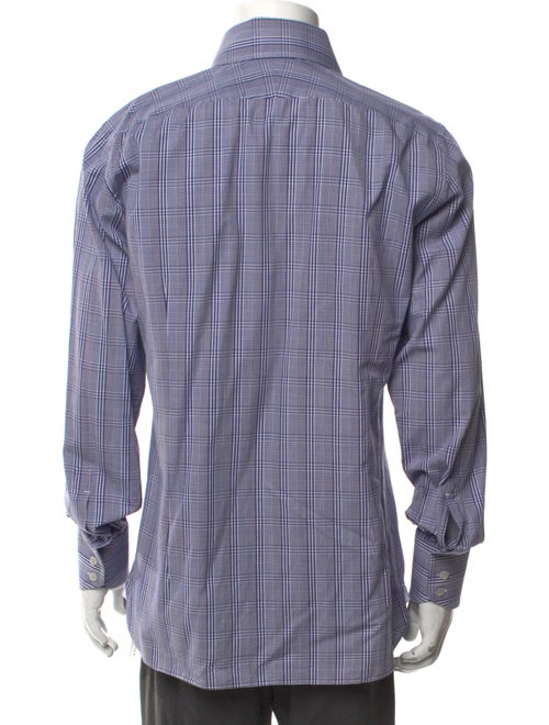 Tom Ford Plaid Print Long Sleeve Dress Shirt