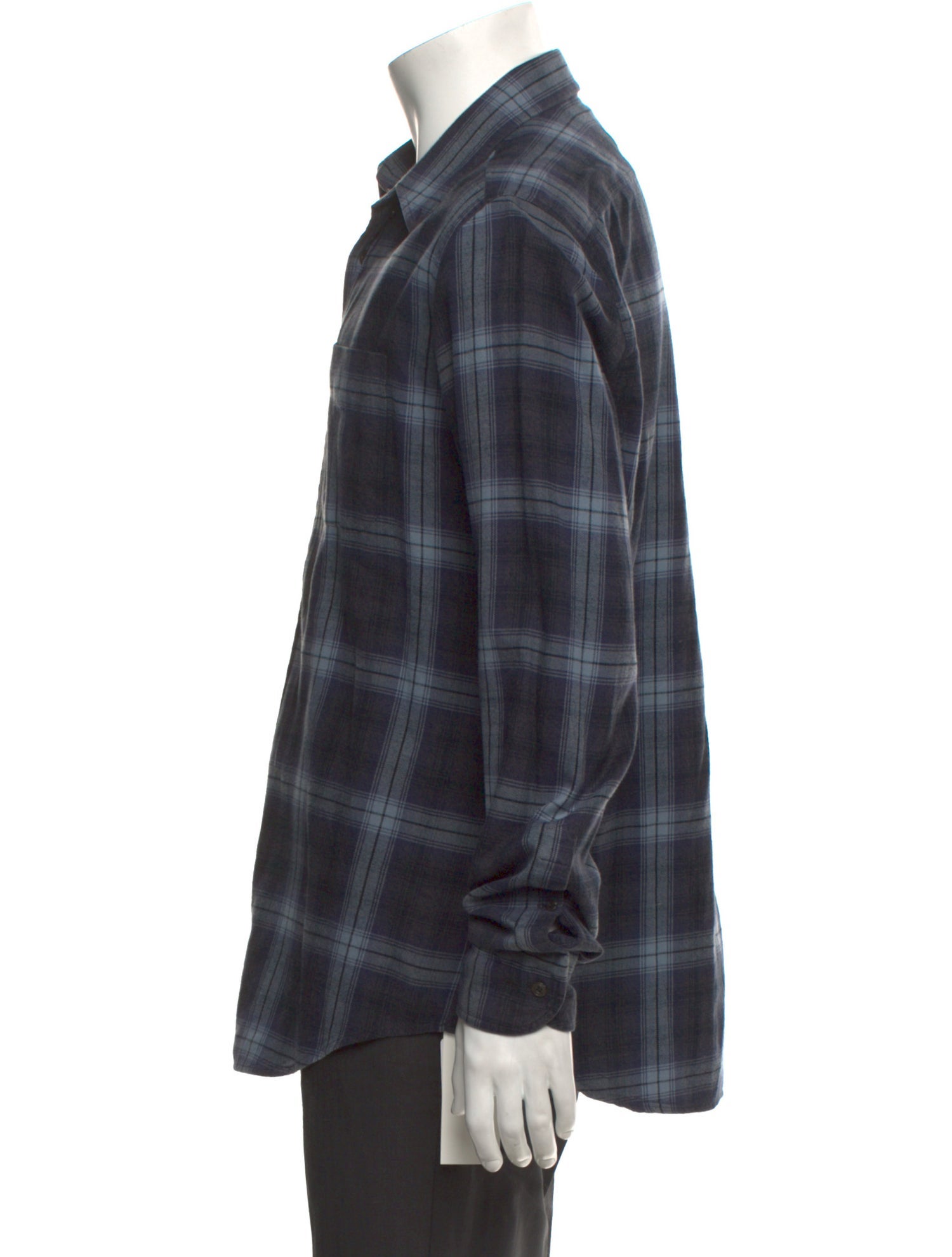 Tom Ford Plaid Print Long Sleeve Shirt