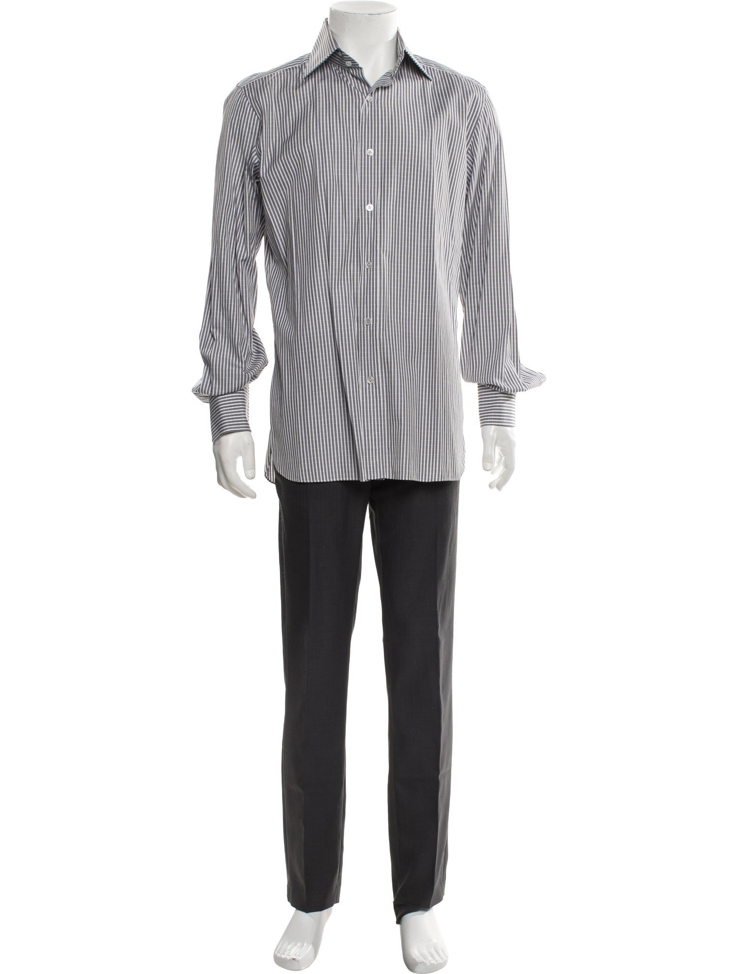 Tom Ford Striped Long Sleeve Dress Shirt