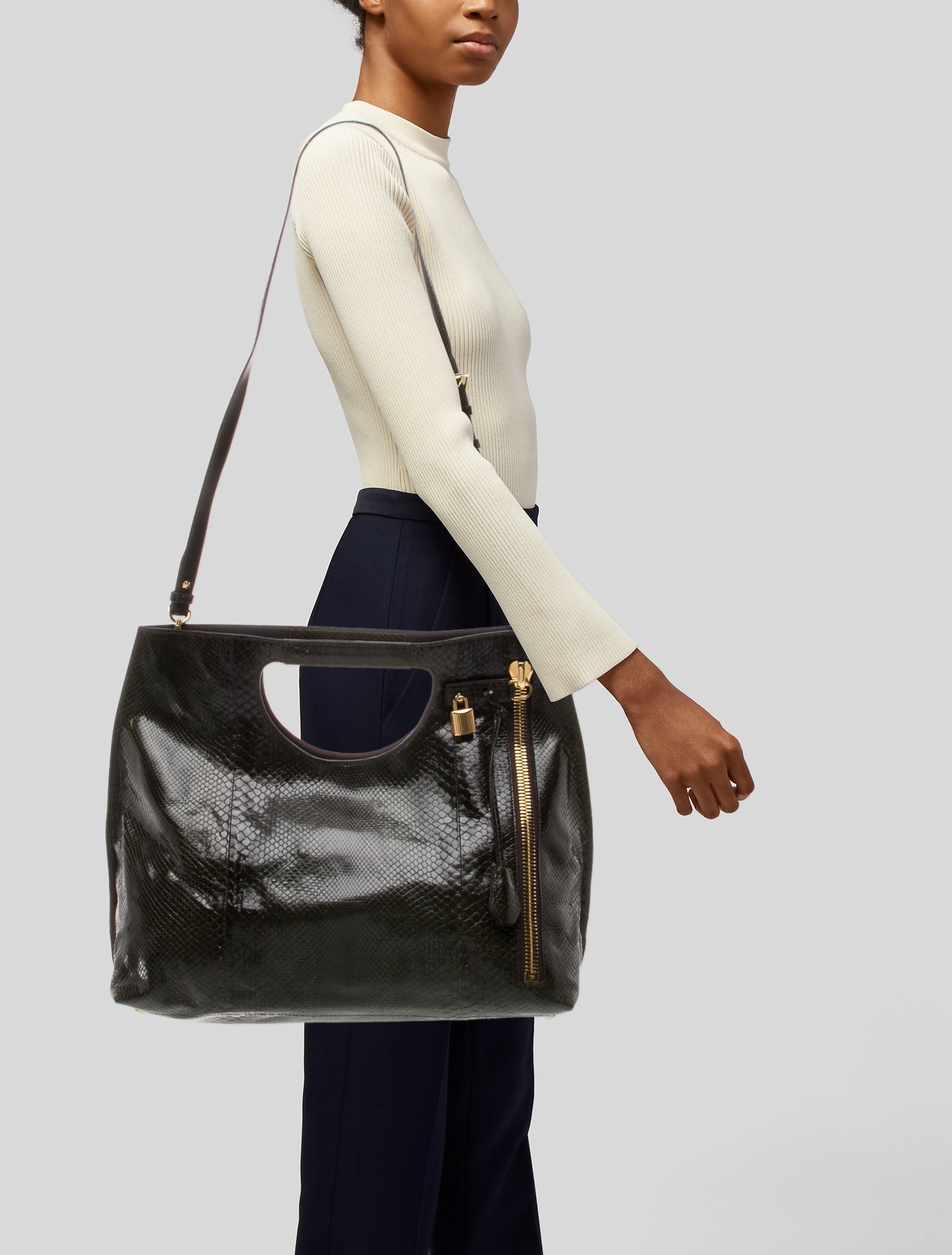 Tom Ford Snakeskin Top Handle Bag