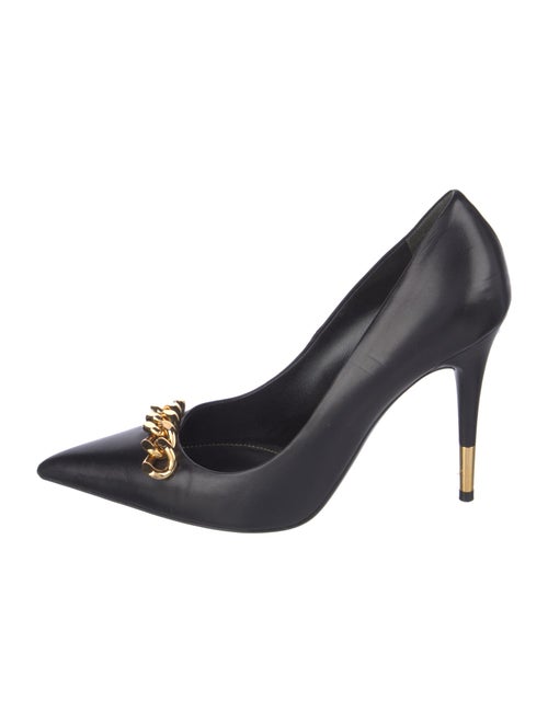 Tom Ford Leather Chain-Link Accents Pumps