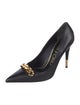 Tom Ford Leather Chain-Link Accents Pumps