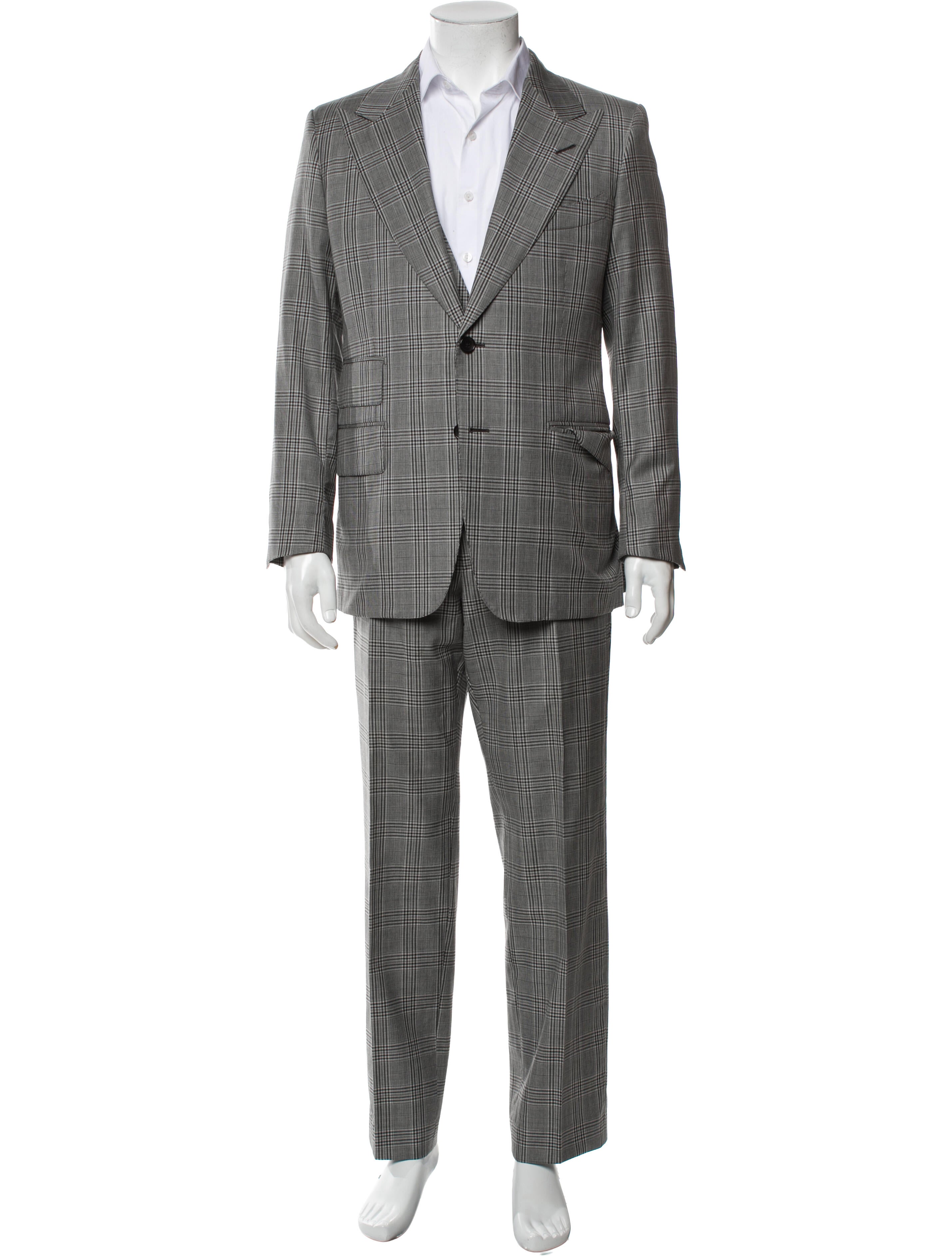 Tom Ford Men's Three Piece Grey Suit Set