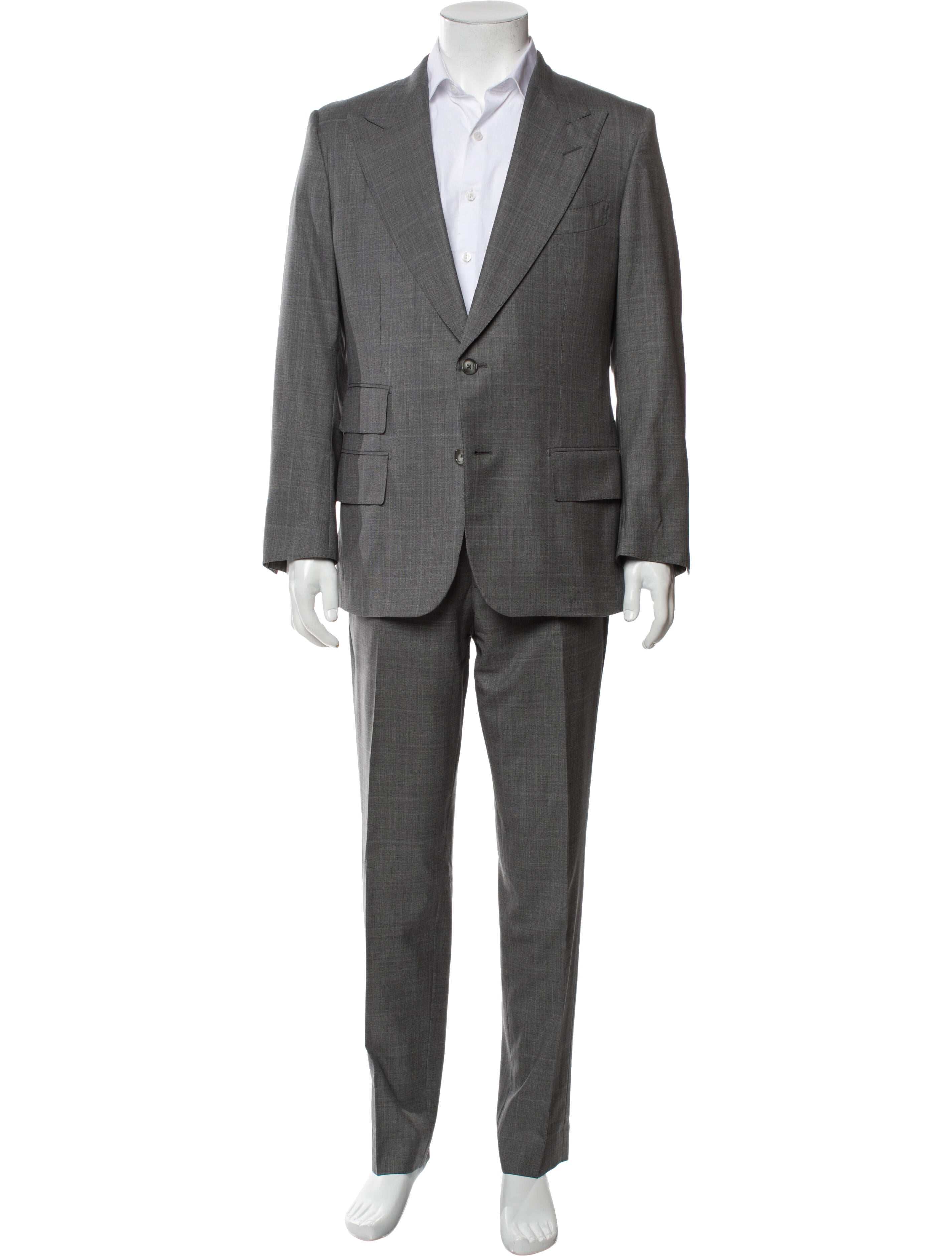 Tom Ford Grey Men's Two Piece Suit Set
