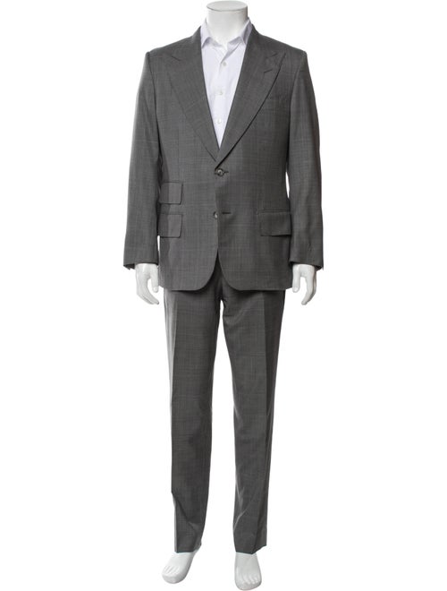 Tom Ford Grey Men's Two Piece Suit Set