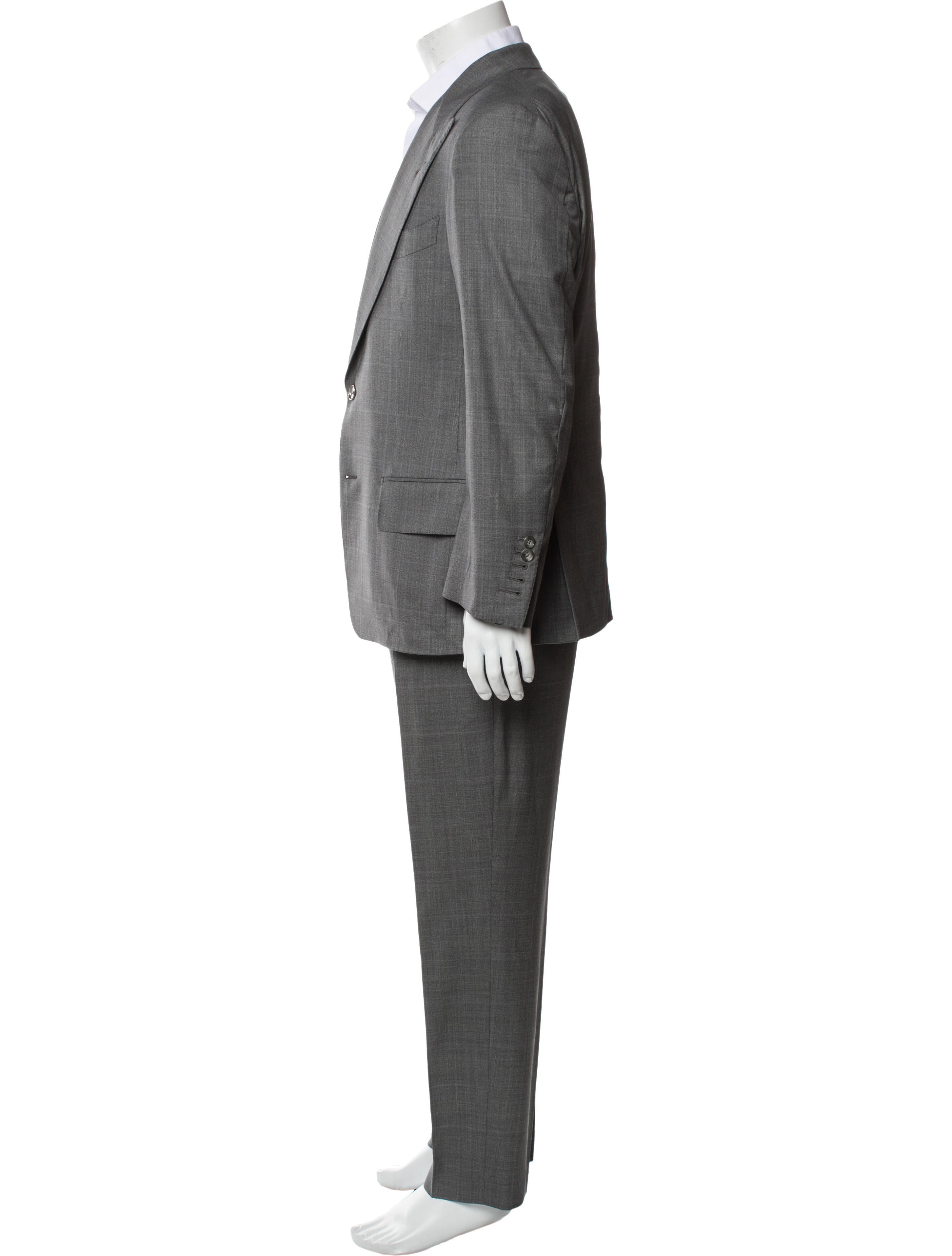 Tom Ford Grey Men's Two Piece Suit Set