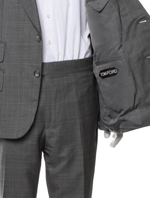 Tom Ford Grey Men's Two Piece Suit Set