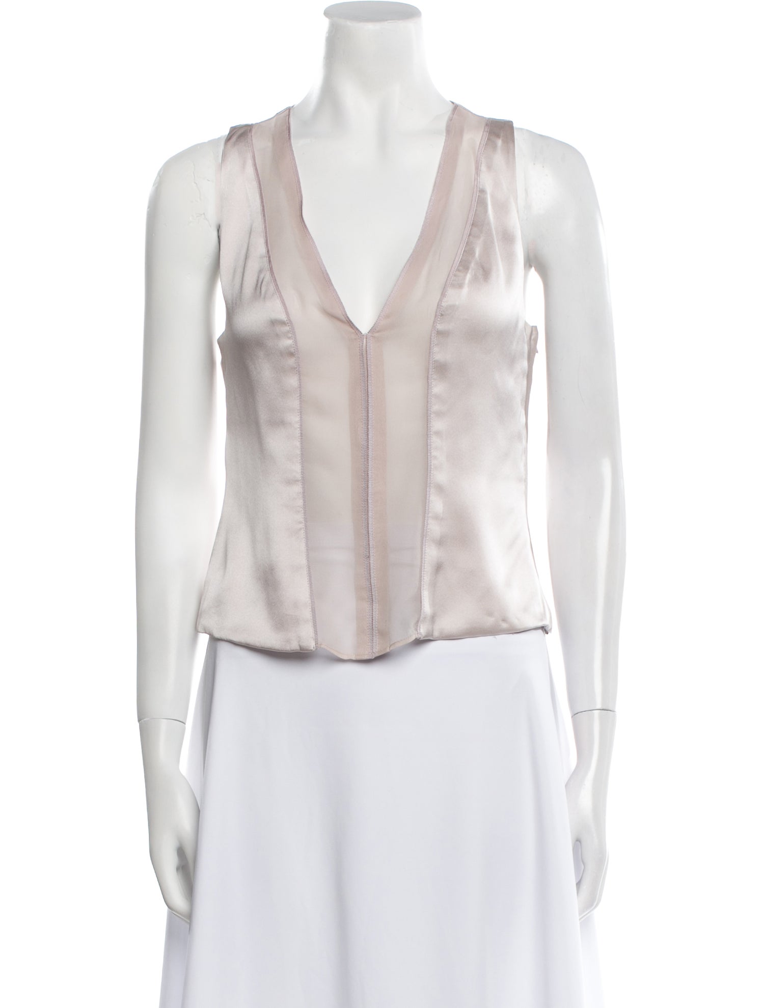 Tom Ford Silk V-Neck Crop Top