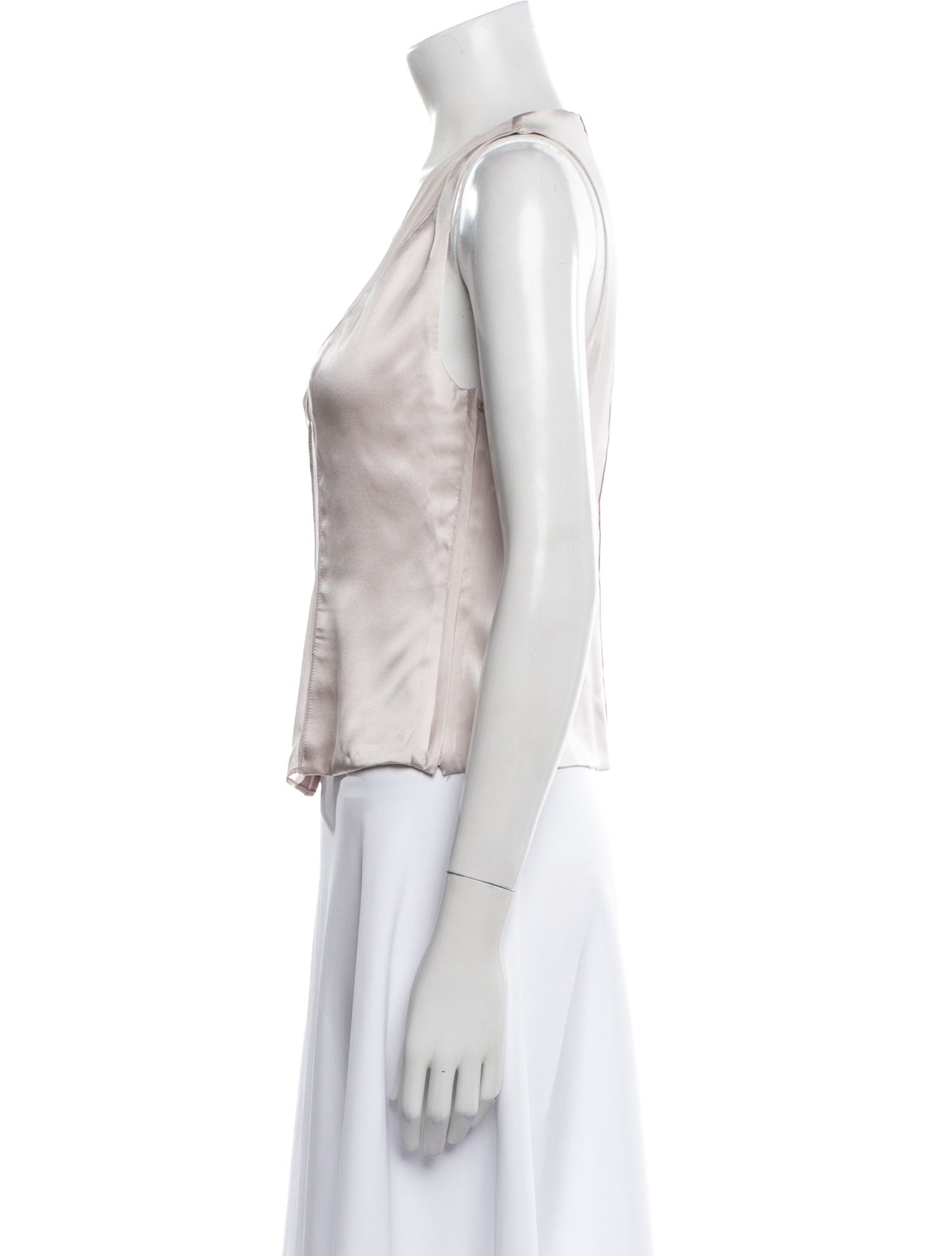 Tom Ford Silk V-Neck Crop Top