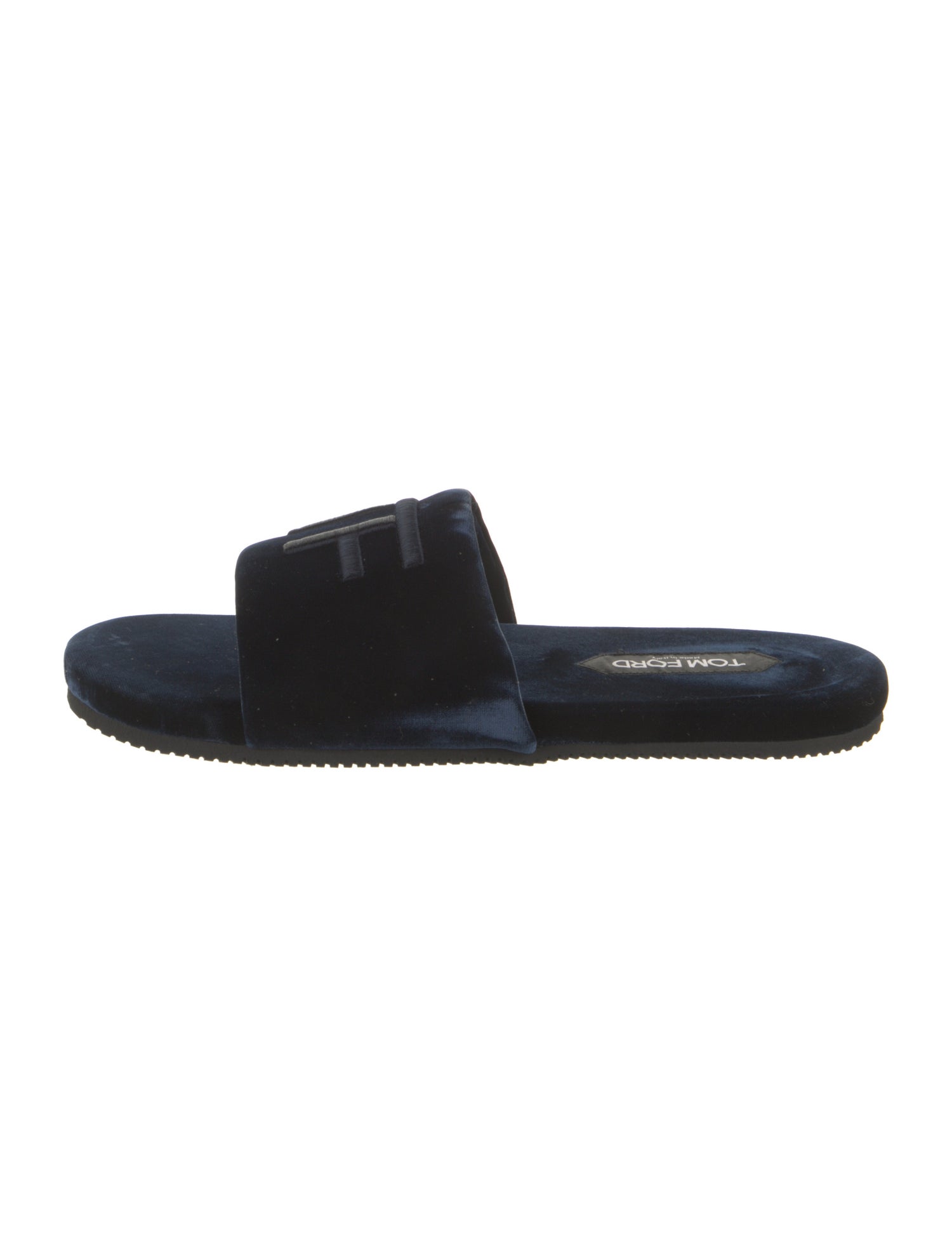 Tom Ford Velvet Embroidered Accent Slides