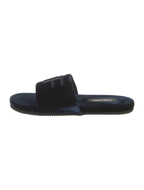 Tom Ford Velvet Embroidered Accent Slides