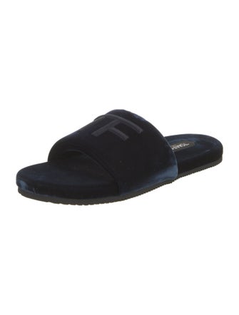 Tom Ford Velvet Embroidered Accent Slides