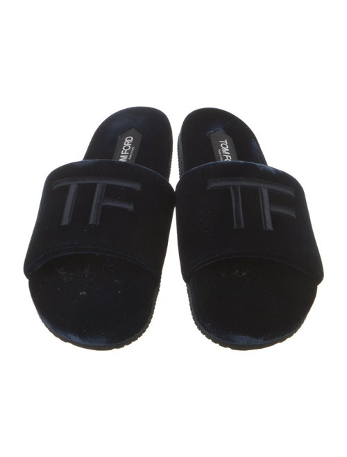 Tom Ford Velvet Embroidered Accent Slides