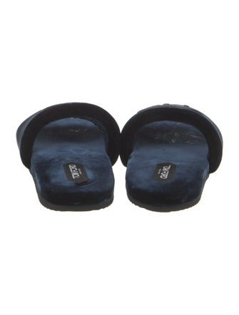 Tom Ford Velvet Embroidered Accent Slides