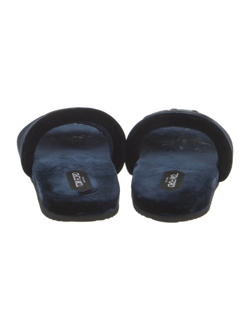 Tom Ford Velvet Embroidered Accent Slides