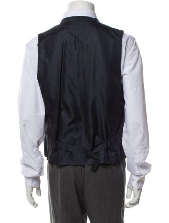 Tom Ford Wool Plaid Print Suit Vest