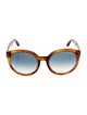Tom Ford Round Gradient Sunglasses