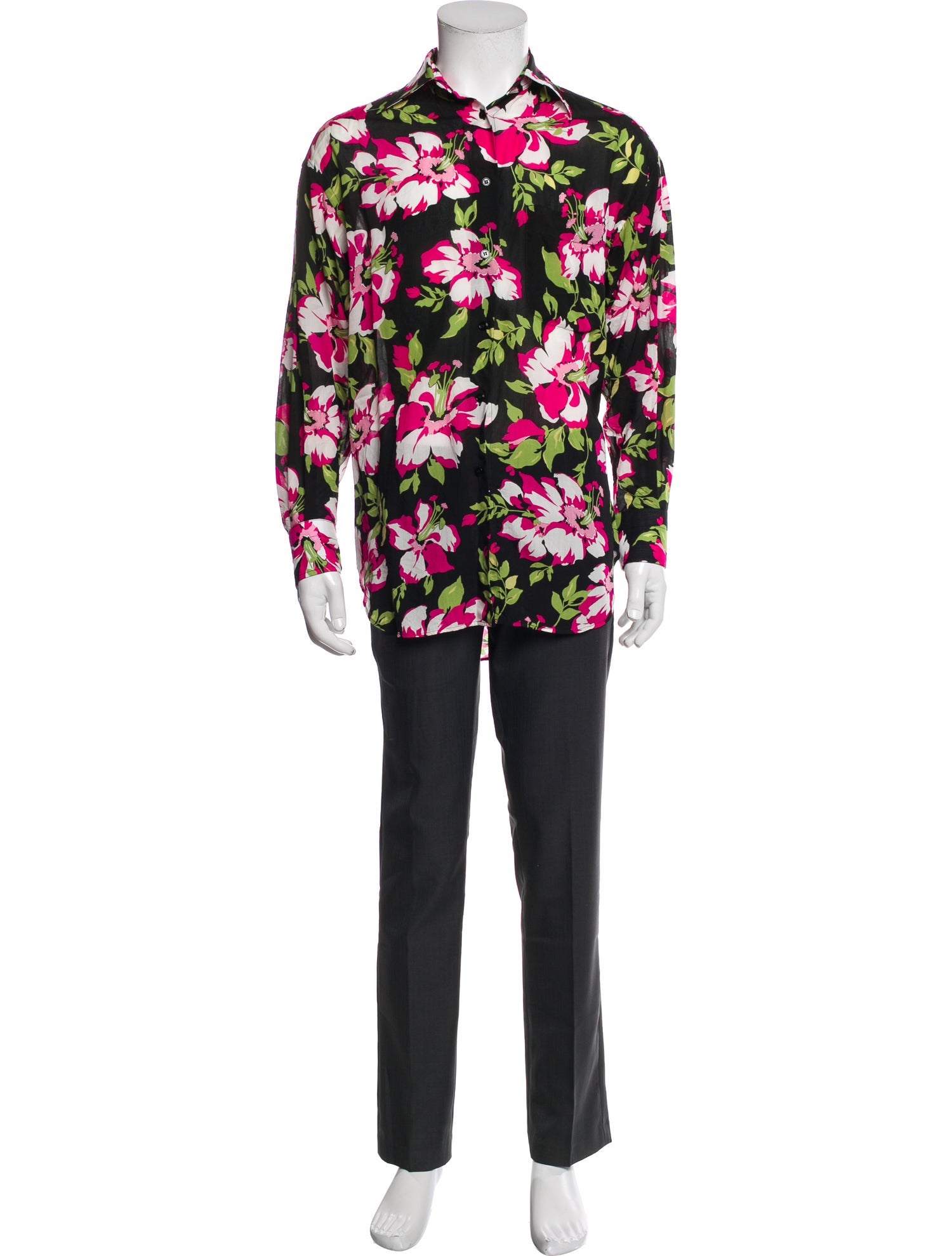 Tom Ford Floral Print Long Sleeve Shirt