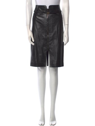Tom Ford Leather Knee-Length Skirt