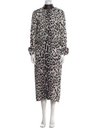 Tom Ford Animal Print Midi Length Dress