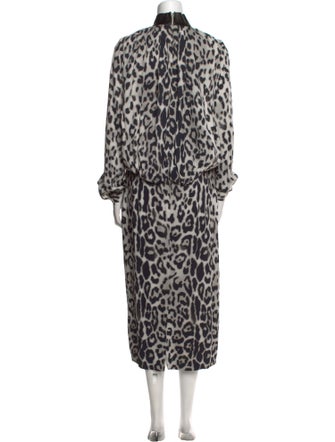 Tom Ford Animal Print Midi Length Dress