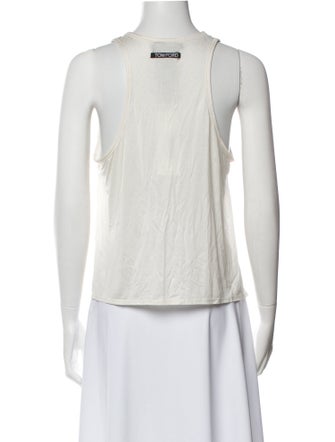 Tom Ford Silk Scoop Neck Crop Top