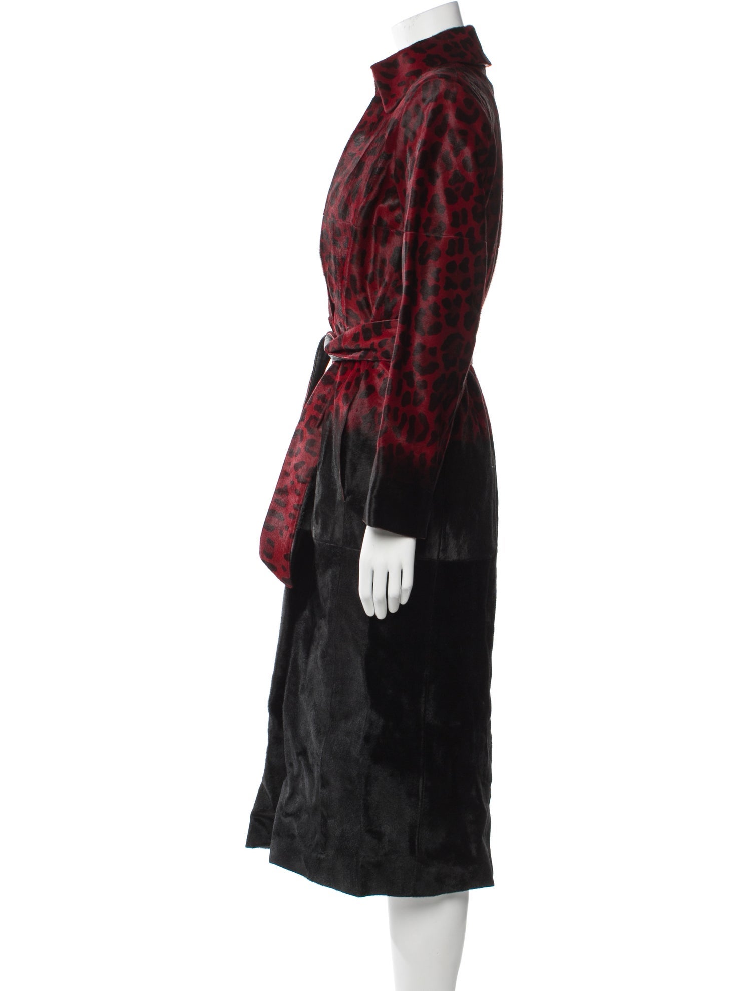 Tom Ford Calf Hair Animal Print Fur Coat