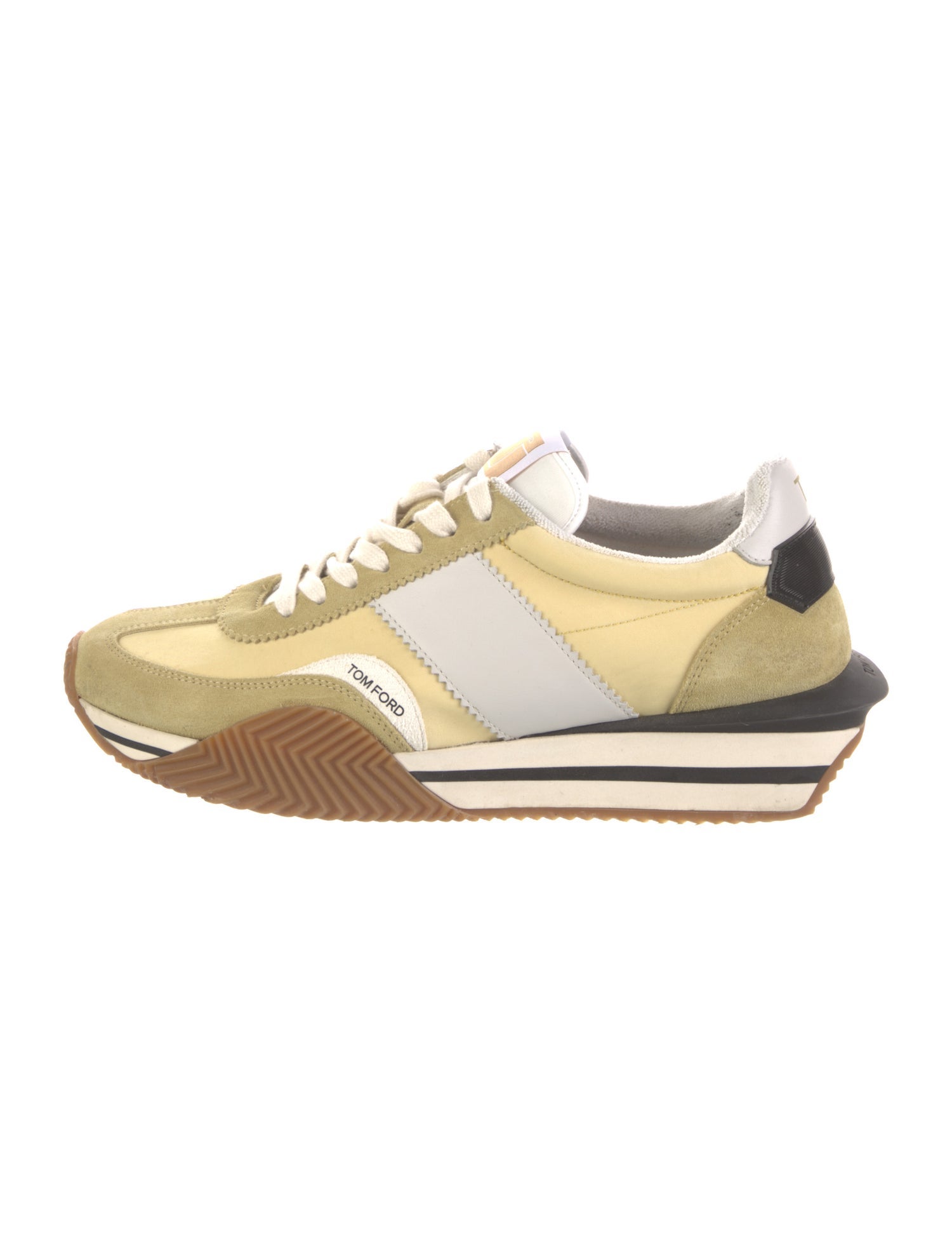Tom Ford Suede Colorblock Pattern Sneakers