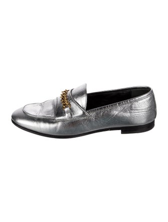 Tom Ford Leather Chain-Link Accents Loafers