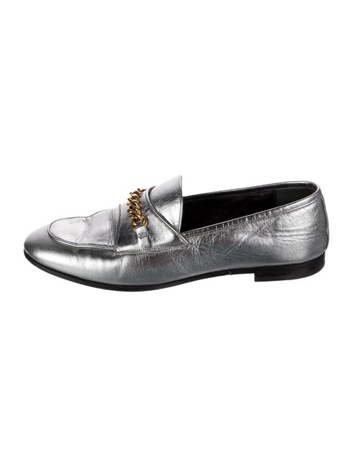 Tom Ford Leather Chain-Link Accents Loafers