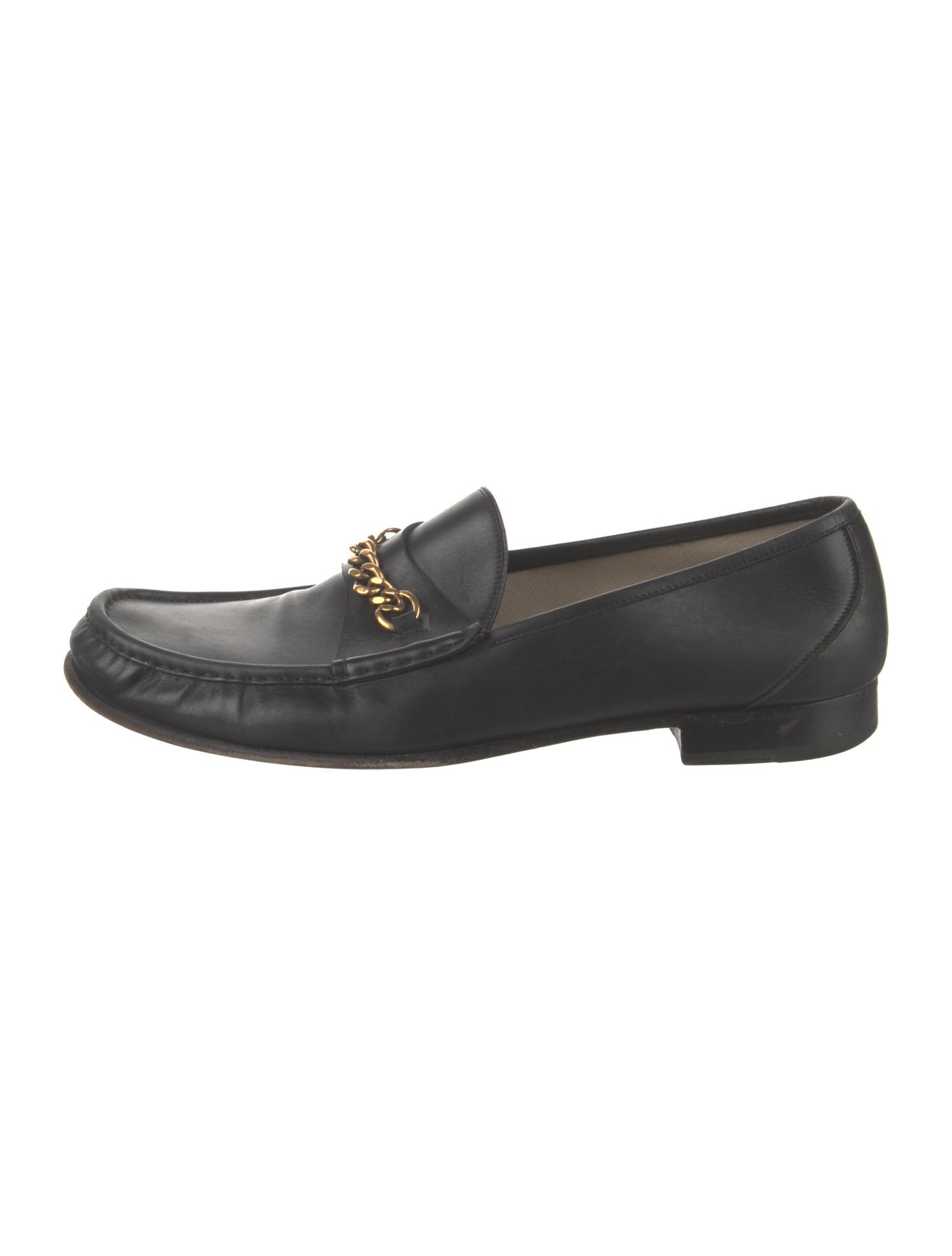 Tom Ford Leather Chain-Link Accents Dress Loafers
