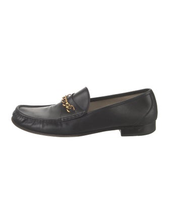 Tom Ford Leather Chain-Link Accents Dress Loafers