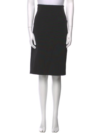 Tom Ford Leather Trim Embellishment Knee-Length Skirt
