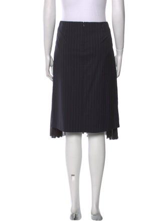 Tom Ford Leather Trim Embellishment Knee-Length Skirt