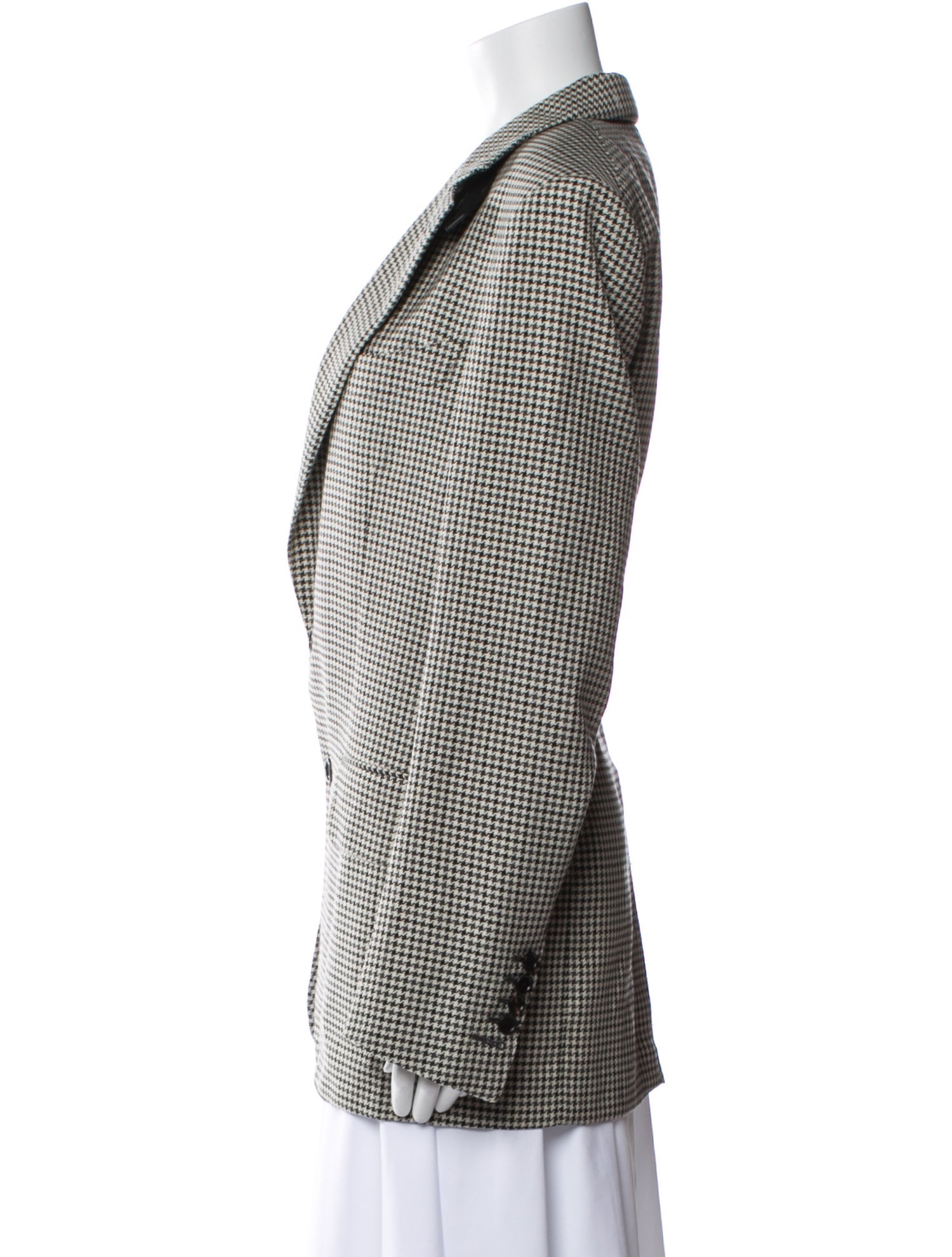 Tom Ford Wool Houndstooth Print Blazer
