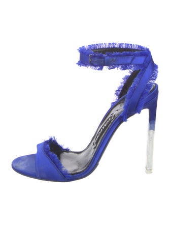 Tom Ford Satin Fringe Trim Accent Sandals